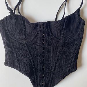 Black bustier top/ Whitefox Boutique